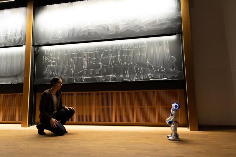 Robot and human interaction.