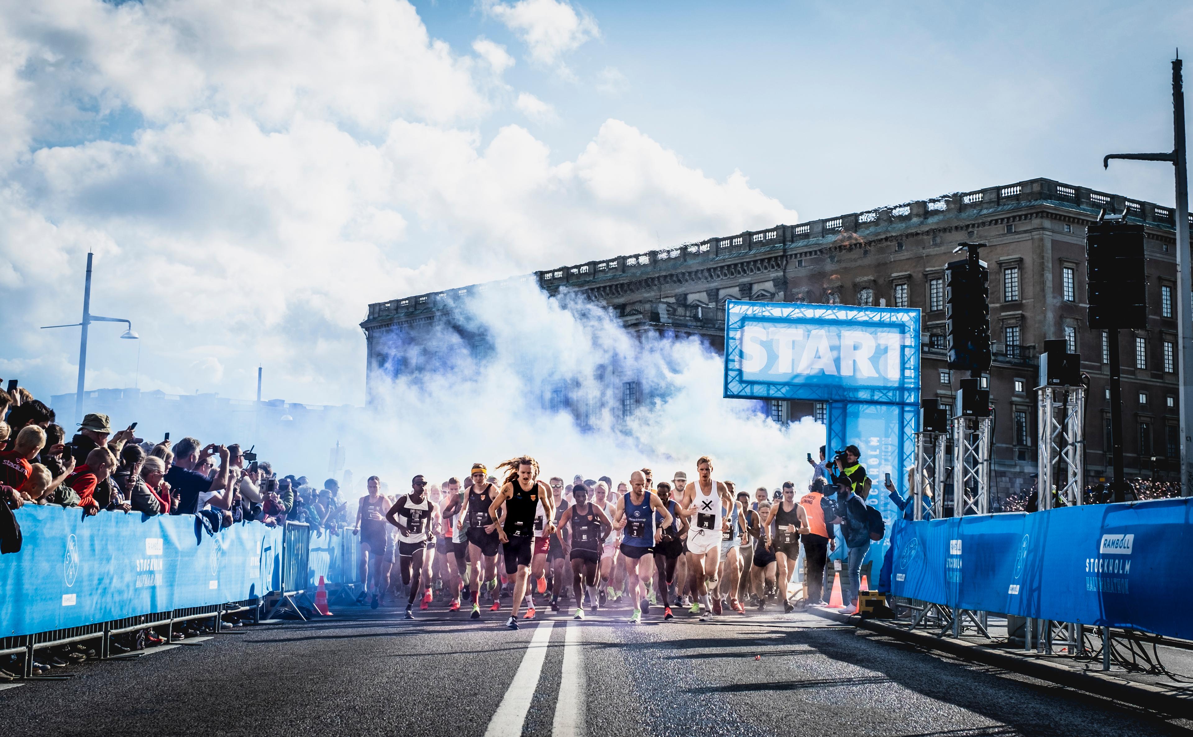 A view of the start of Stockholm Half Marathon